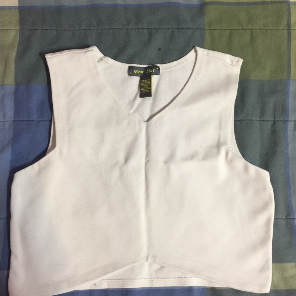 White crop top
